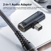 2 in 1 USB Type C To 3.5mm Headphone and Charger Adapter PD 100W USB C Splitter Earphone Splitter for Xiaomi Huawei iPhone 15 16