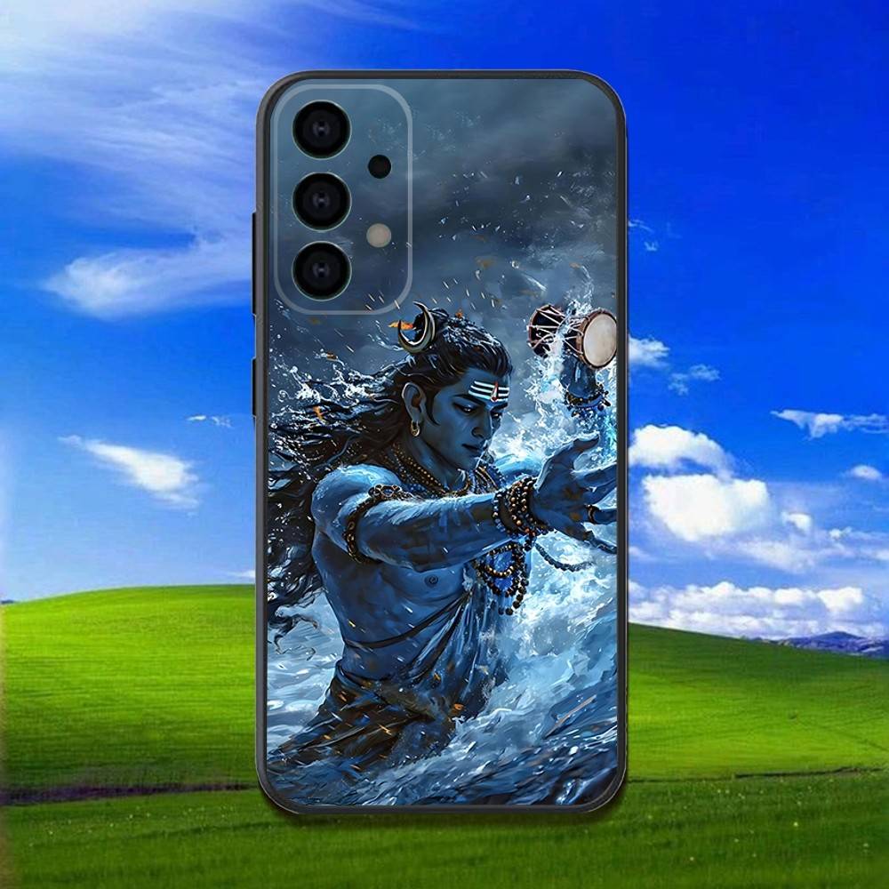 Phone Case For Samsung Galaxy A13,A21s,A22,A31,A32,A52,A53,A71,A80,Lord Shiva Mahadev Soft Black Shell