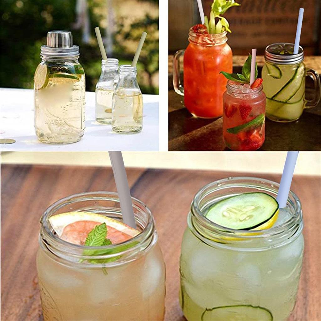 Reusable Silicone Straws-Premium Food Grade Drinking Straw, Straw-Openable Design, Easy To Clean, Hot And Cold Compatible