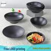 Black Matte Melamine Noodle Bowl - Drop-Resistant Hat-Shaped Design for Beef, Luosifen, Mala Tang, and Mixed Noodles