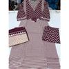 Heavy Cotton Women's Kurti Pant Dupatta Set Indian Party Wear Top Salwar Kameez