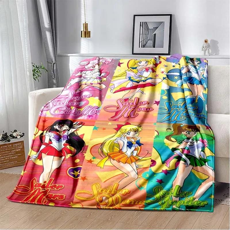 Pătură drăguță S-Sailor-Moon cu desene animate 3D imprimate modă moale confortabilă sufragerie dormitor canapea pat pătură de călătorie cadou de aniversare pentru copii