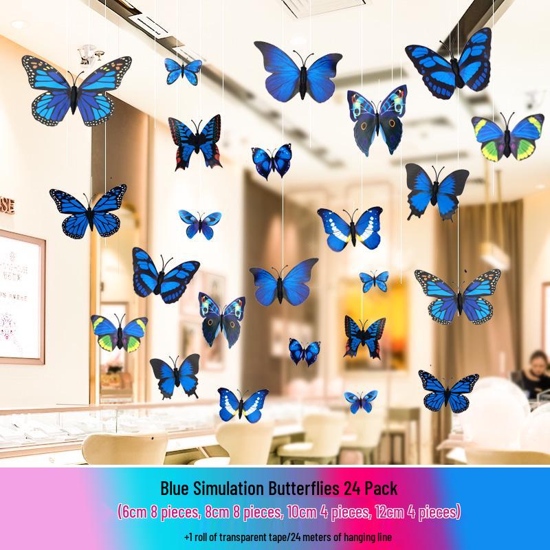 Valentine's Day Butterfly Ceiling Decoration for Restaurant or Store Anniversary Event