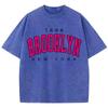 Cotton Washed T-Shirts Fashion Loose O-Neck Short Sleeve Brooklyn New York Printing Tops Summer Street Clothes