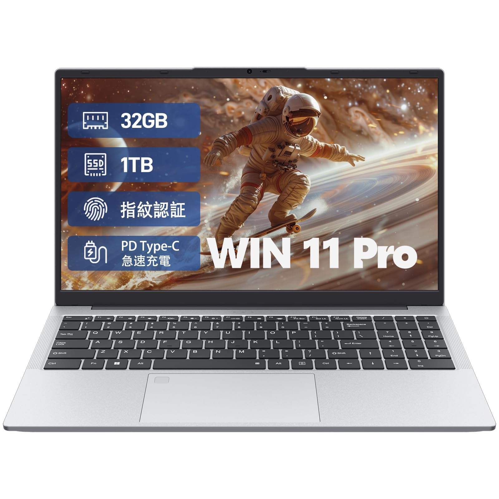 

Ноутбук AMD 3050E з MS 6000mAh DDR4 32GB 1TB Windows 11 WiFi USB Bluetooth Сріблястий 15,6-дюймовий Офісний, Збільшена ємність двоканальної ОЗП, M.2 SSD, Pro, 5,