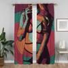 Abstract Sexy Girl Partition Blinds Halloween Decoration Window Curtain for Room 2 Panel Shades Elegant Room Curtains Living
