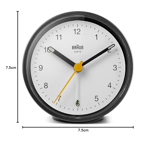 Braun Analog Alarm Clock BC12BW