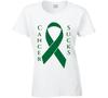 Liver Cancer Ribbon Ladies T Shirt