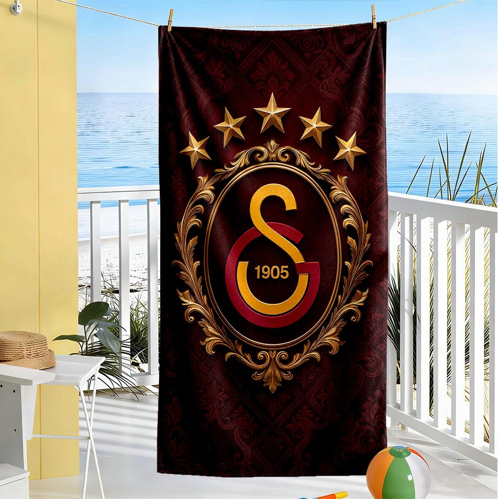 Galatasaray Strandtuch Hohe Saugfähigkeit & Schnelltrocknend Bequem Leicht Geeignet für Schwimmen, Fitnessstudio, Camping, Yoga Urlaub