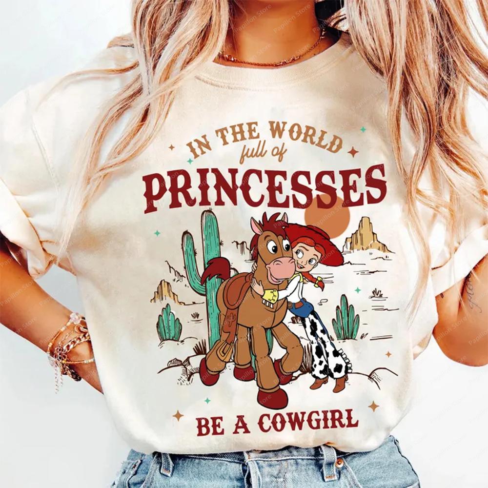 Jessie And Bullseye Cotton Sweatshirt Tee Toy Story Family Top Funny New Hot Cowgirls T Shirt Gift 2026 Clothes Matching