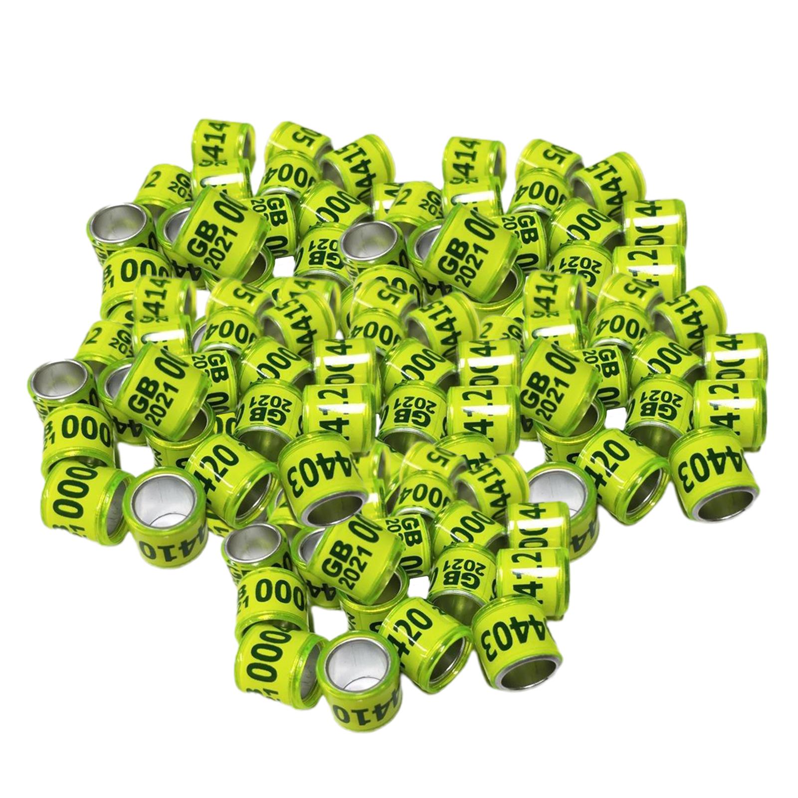 

Бирки алюминиевые пронумерованные кольца для маркировки голубей 100 шт в ассортименте жёлтый