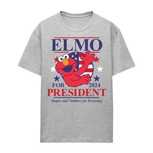 Sesame Street Womens/Ladies For President 2024 Elmo Heather T-Shirt