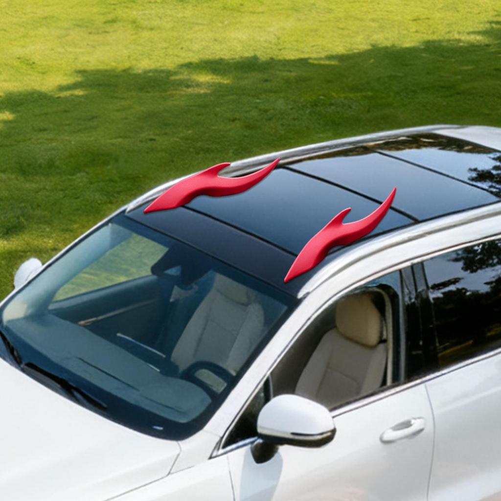 1 Pair Three-dimensional Car Roof Dragon Corner Decoration Adhesive Car Exterior Decor Dragon Horns Car Exterior Decor