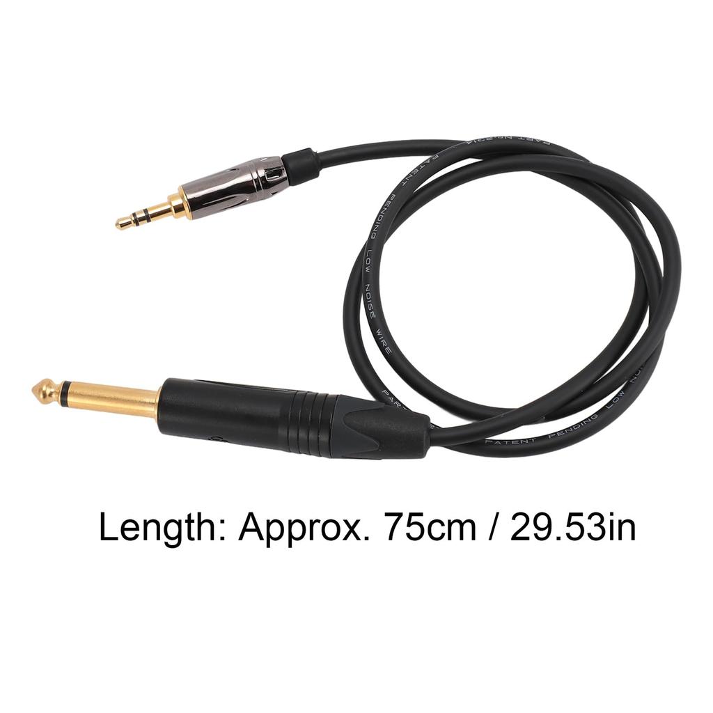 Guitar Cable, 29.53 Inch Wireless Guitar System Cord, 3.5mm to 6.35mm Jack Electric Guitar Instrument Cable for G3 G4 Transmitters, for Electric