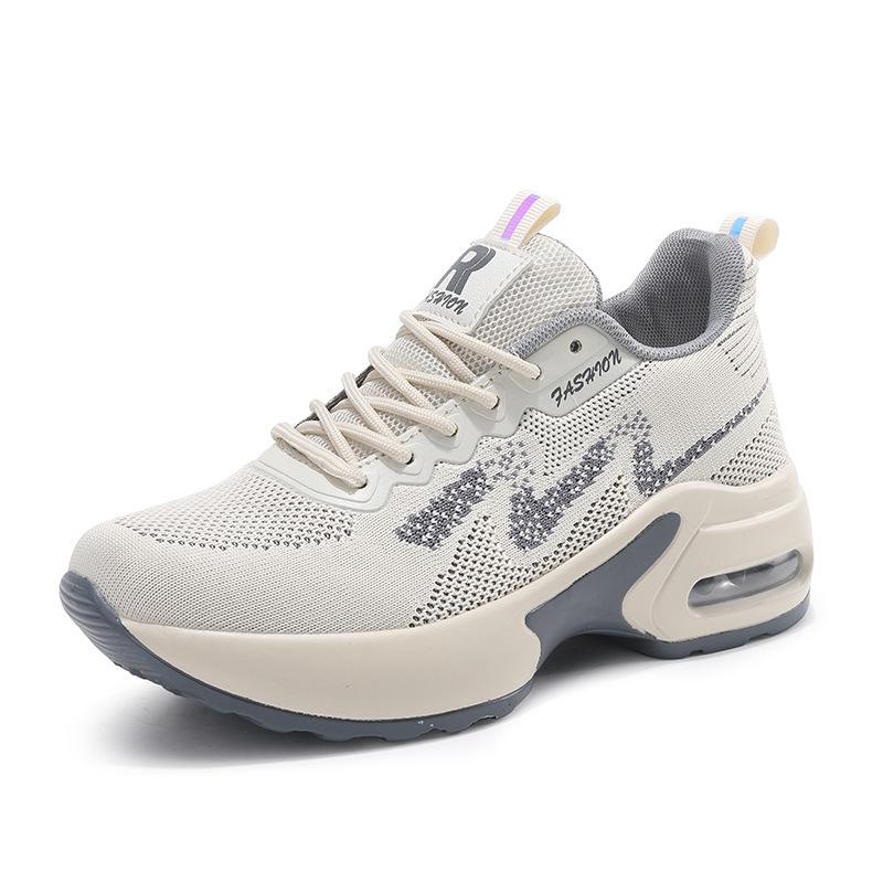 

Mesh breathable little white shoes thick-soled ghost step shoes inner height increase women s sports shoes hundred soft soles 33 сірий колір