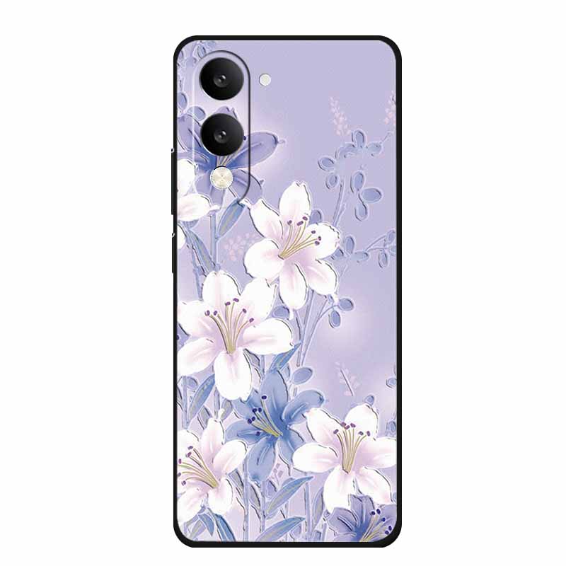 3D Emboss Case For Vivo iQOO Z10 Lite Phone Case Coque Flowers Silicone Soft Back Cover For Vivo Y29S Y29T Y19s GT 5G Case Funda