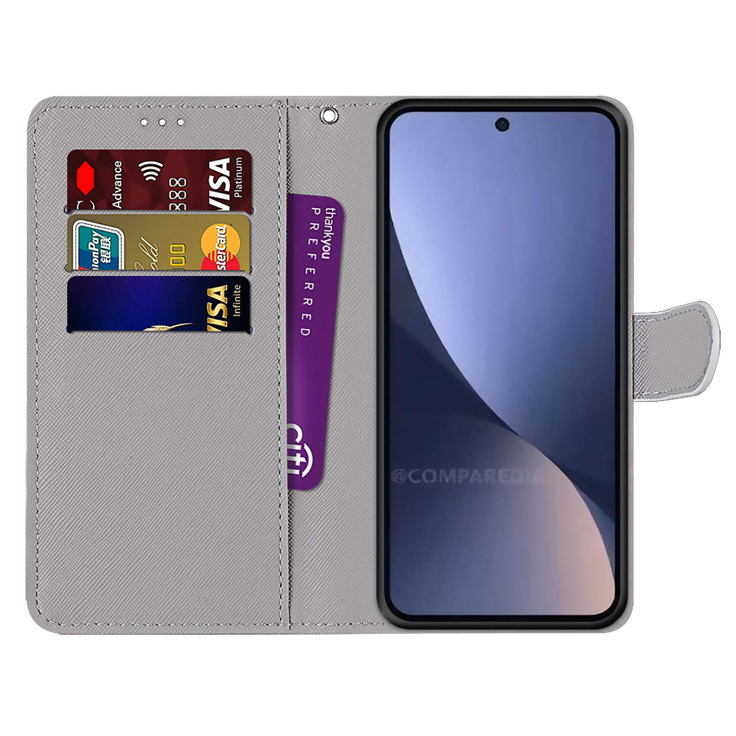 

Pattern Printing Phone Cover For Xiaomi 13,Anti-scratch Phone Wallet Case PU Leather Shell with Wrist Strap Stand C