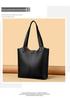 Women's Soft Leather Tote Bag - Stylish Simple Solid Color, Large Capacity, Single Shoulder for Work and Commute.