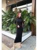 Elegant High-End Autumn Winter Dress: Warm, Semi-High Collar, Slimming Socialite Style