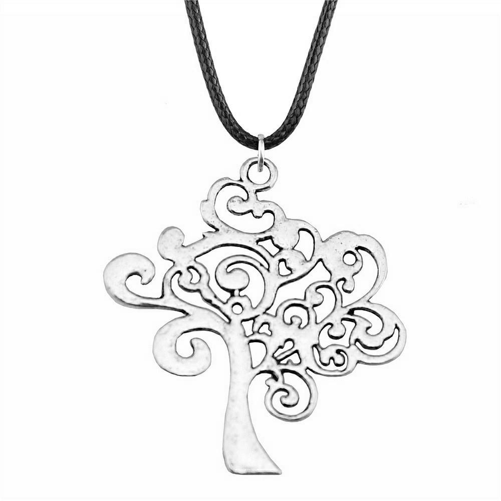 Tree of Life Nature Growth Pendant Antique Bronze Metal Daughter Choker Necklace Trendy Gift