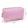 Fashion Women Ruffle Cosmetic Bags Striped Storage Make Up Bags for Women Lady with Zipper Travel Bag Makeup Bag