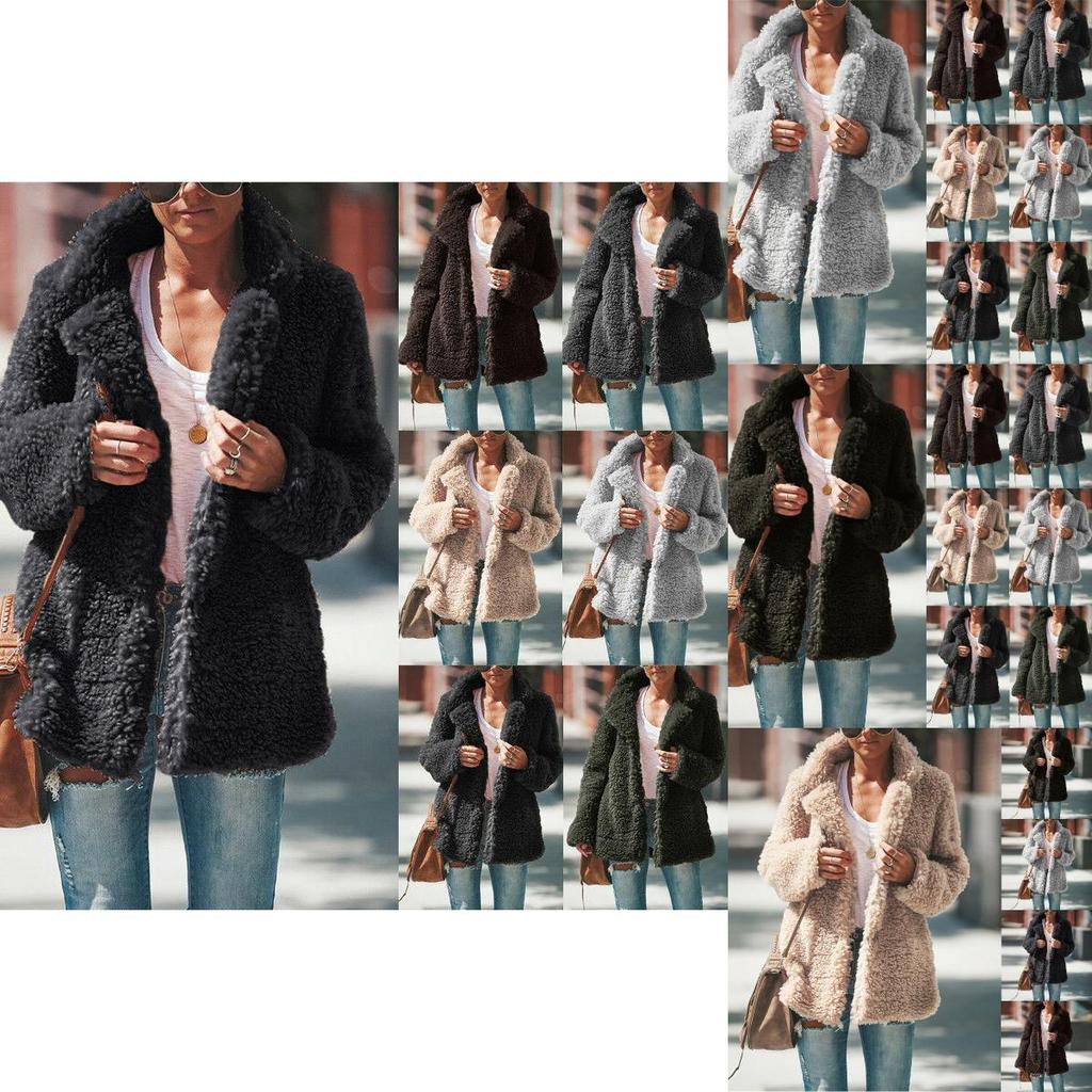 Cozy Women's Winter Bear Fleece Fur Fluffy Coat Jackets For Elegant Styling