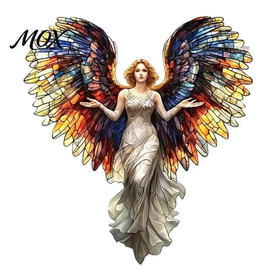 Modern Acrylic Prism Art Sun Catchers for Windows, Stained Glass Style Rainbow Maker Hanging Decorative Window Ornaments, Colorful Pendants