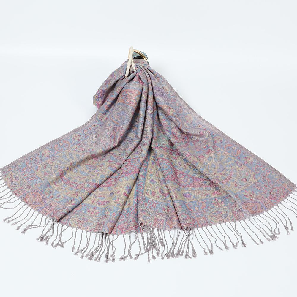 New retro shawl with women's travel vacation photo scarf warm scarf cape fringe