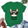 New Cat Don'T Stress Meowt Printed T Shirt Women Teens Fashion Hip Hop Harajuku Casual Short Sleeve Unisex Tops Tees
