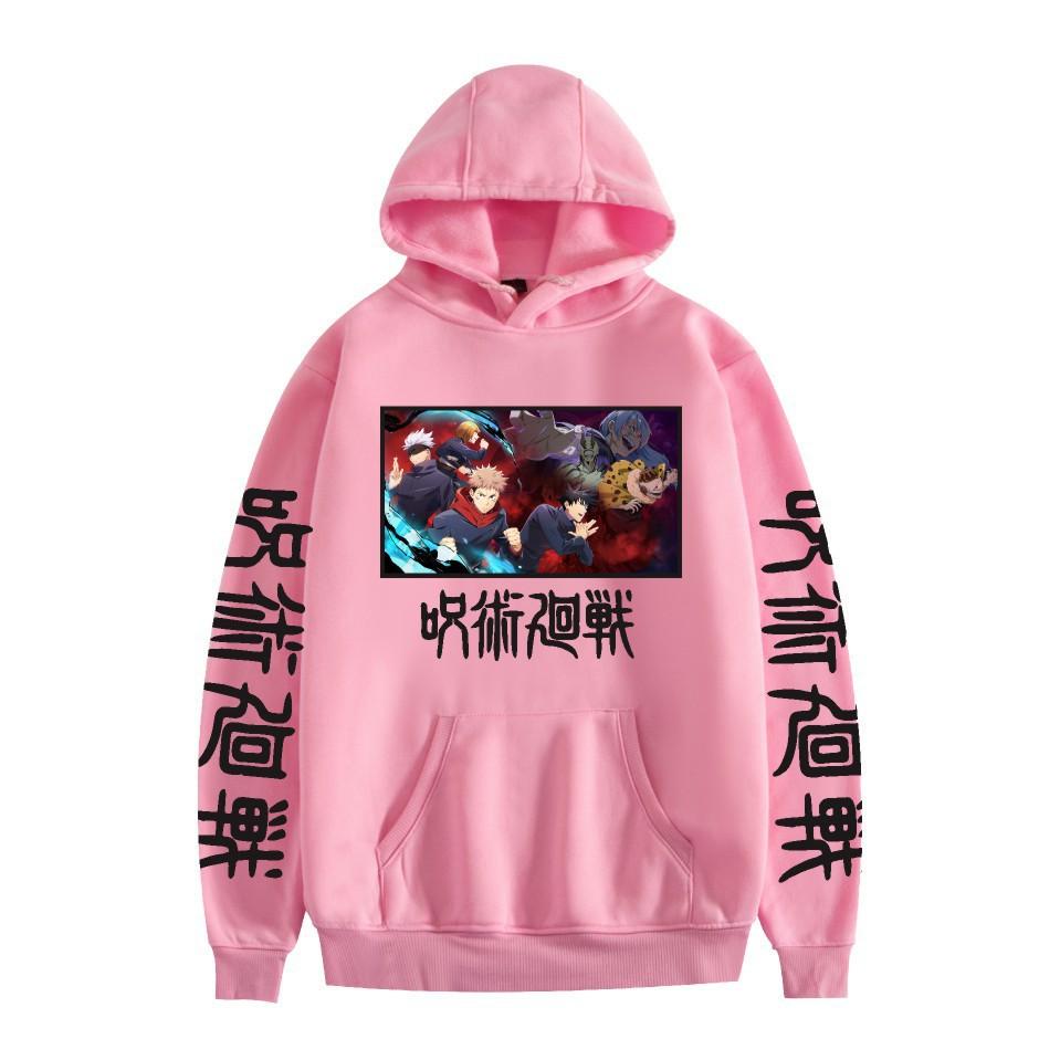 Mens Womens Hoodie Jujutsu Kaisen Anime Hoodies Streetwear Harajuku Casual Printed Hooded Pullover Sweatshirts