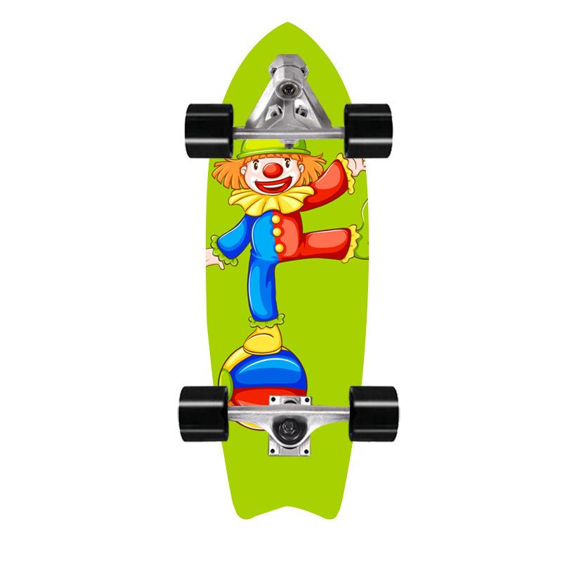 32 אינץ' סקייטבורד גלישה ללא דוושת זנב דוושת CX7 Bridge Brush Street למתחילים למתחילים לתרגול סקי גלישה