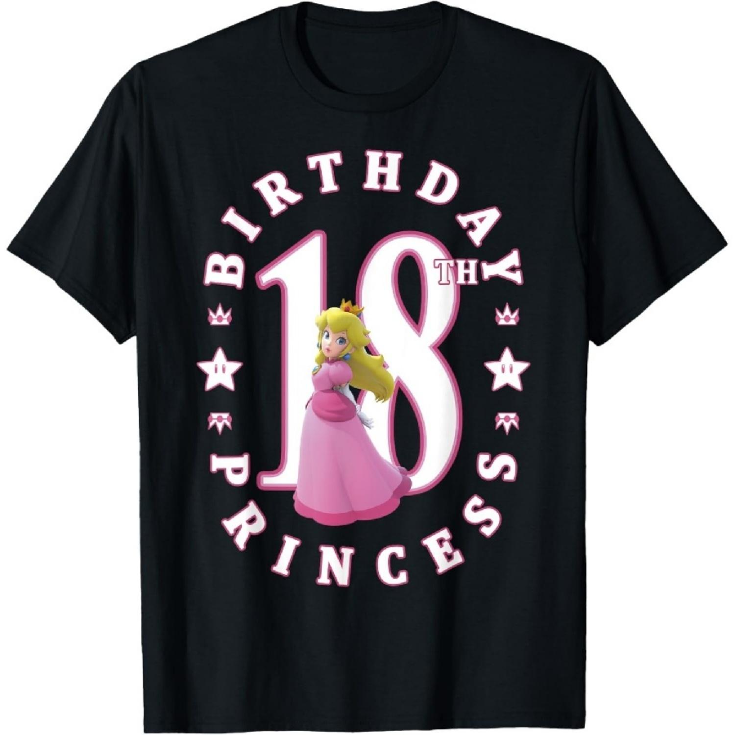 

Super Mario Princess Peach 18th Birthday Princess Portrait T-Shirt XXXXXL чорний