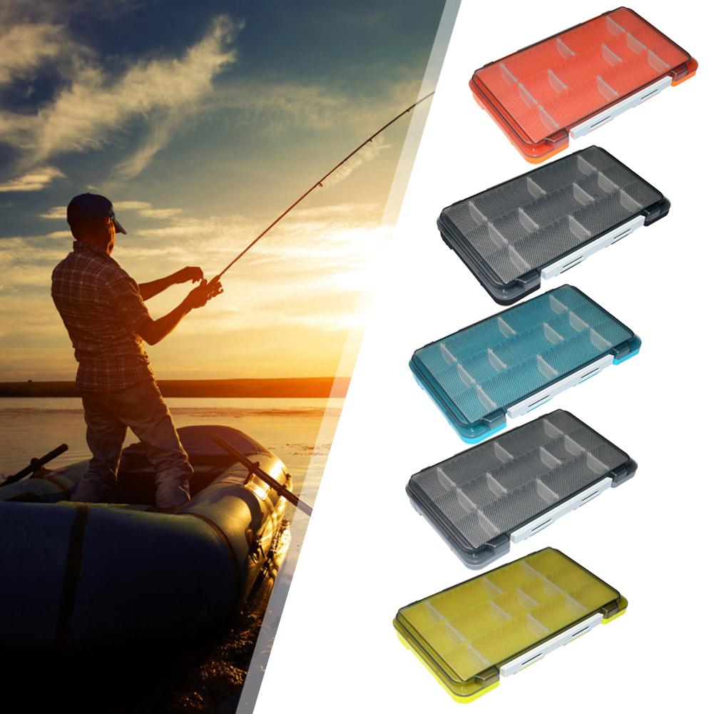 Small Fishing Lure Boxes Tackle Box Waterproof Double Sided Fish Tools Storage Case Compartments Container Baits Gear Organizer