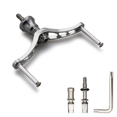 Rollengriffhöhe 80 mm/92 mm/95 mm/98 mm/110 mm (Kein Knopf) für Shimano- und Daiwa-Spinnrollen (80 mm – Rotguss) (HT01802)