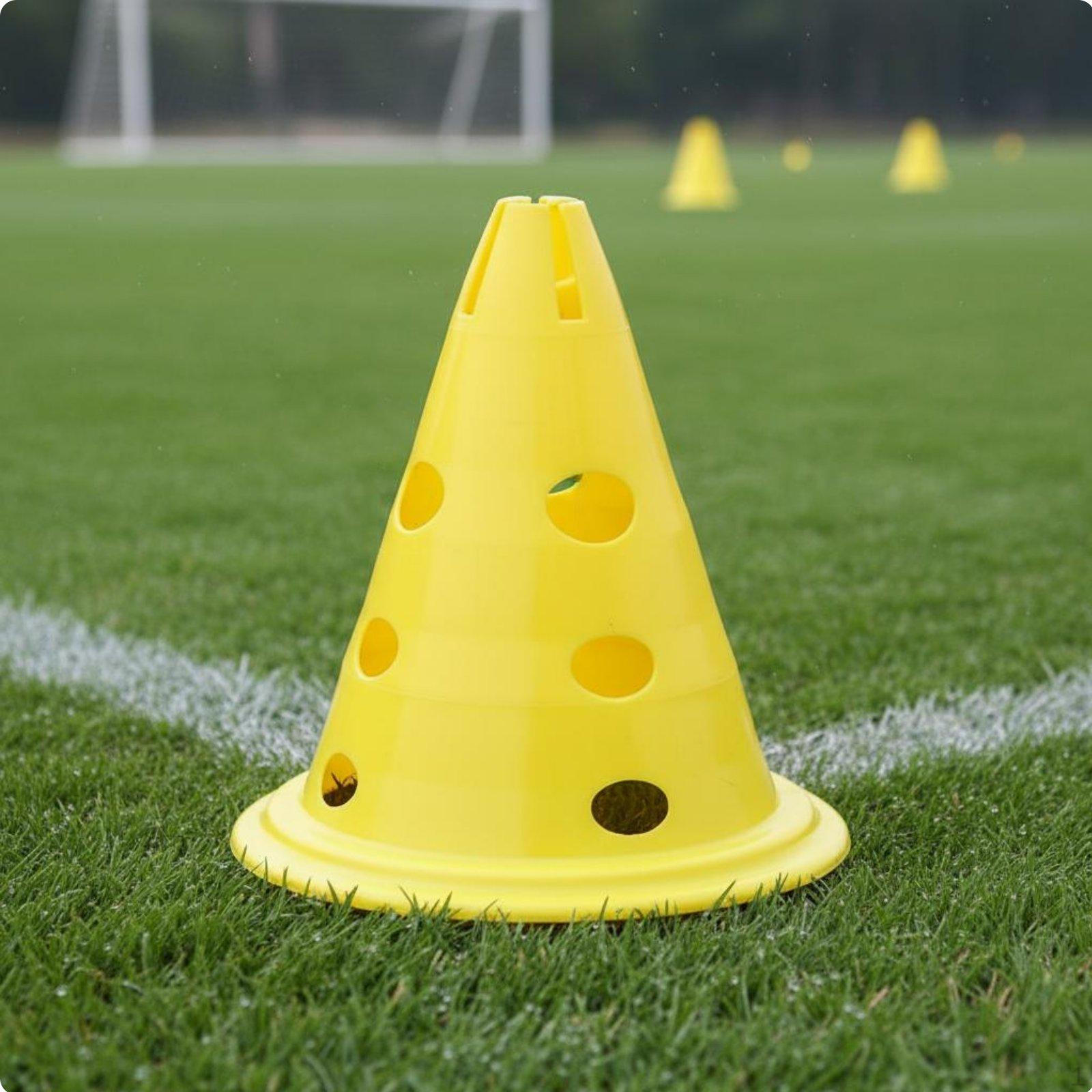 Soccer Marker Cone MultiFunctional Training Bright Colors Athletic Gear for Coaches, Athletes, жёлтый