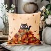 1 Pieces Black Cat Among Autumn Leaves Decorative Throw Pillow Polyester pillowcase sofa decorative cushion cov Headboard Pillow