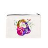 Colorful Canvas Coin Purse: Zippered Stationery, Pen & Cosmetic Storage Bag