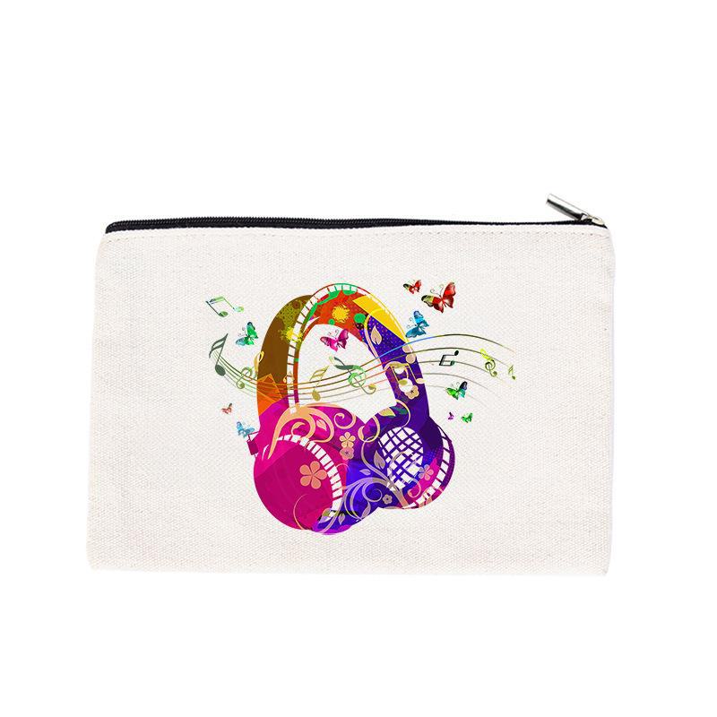 Colorful Canvas Coin Purse: Zippered Stationery, Pen & Cosmetic Storage Bag