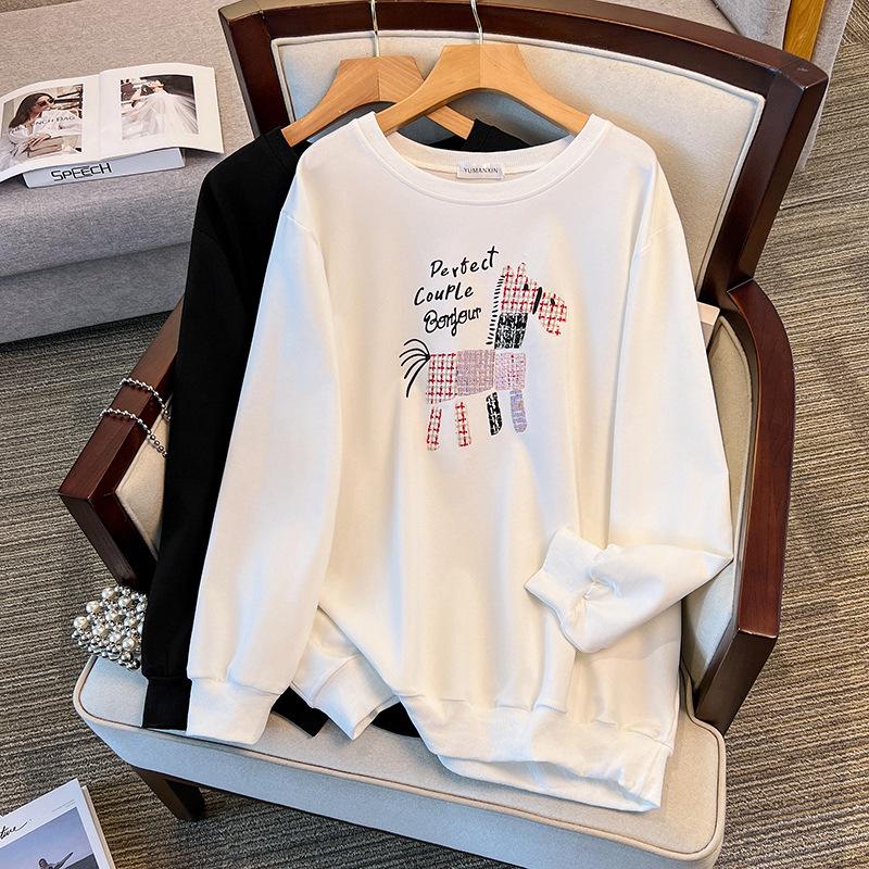 

Autumn Hoodie, Loose Fit, Large Size 200/350 Jin, Bust Sizes 150/160/170-6077 5XL