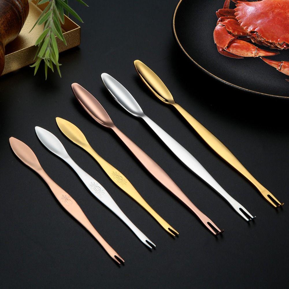 

Fruit, Nut Seafood Utensils Quality Lobster Spoons Crab Fork Seafood Tools Crab Picking Tools серебряный