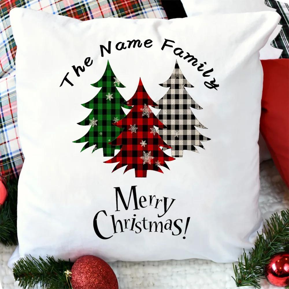 Personalised Christmas Cushion Family Christmas Cushion Family Gingerbread Xmas Decoration Room Presents Xmas Decoration Gift