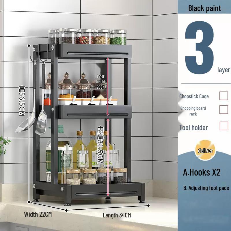 

3-Tier Kitchen Countertop Spice Organizer