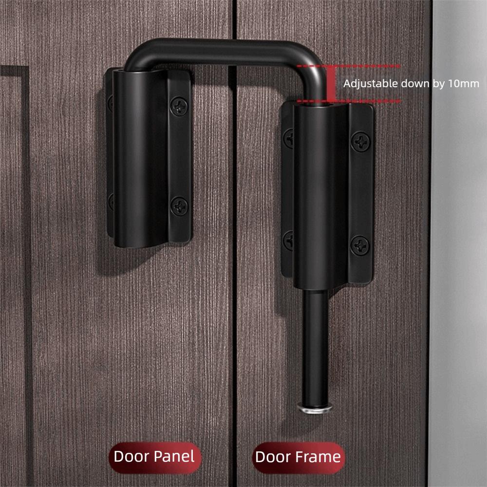 Hardware Aluminum Alloy Door Latch Lock Non Perforated Anti-Theft Anti-theft Buckle Universal Anti Child Door Buckle Fences