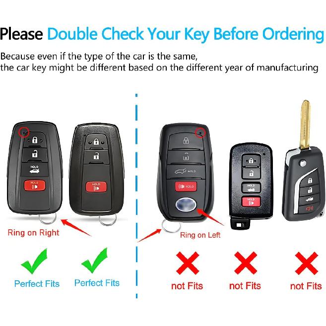 Autophone Compatible With Toyota Key Fob Cover with Keychain Soft TPU Key Shell Case,For -2025 Rav4 -2024 Camry 4 Runner - Highlander Corolla Prius