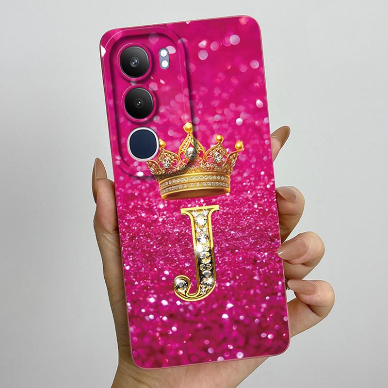 Pro Vivo Y19s 4G Pouzdro Koruna Počáteční Písmeno Měkký Silikonový Ochranný Zadní Kryt Pro Vivo V2419 Coque pro VivoY19S Y 19 s Fundas