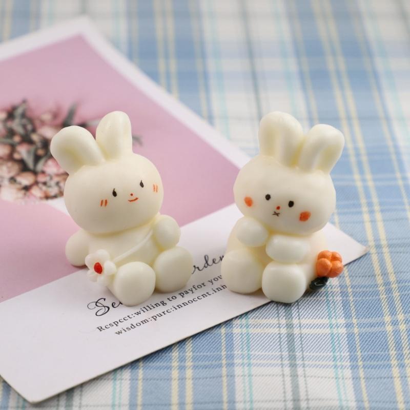 3D Rabbit Silicone Mold Easter Aromatherapy Candle Mould Resin Clay Soap Making DIY Craft Chocolate Cake Decorating Tool
