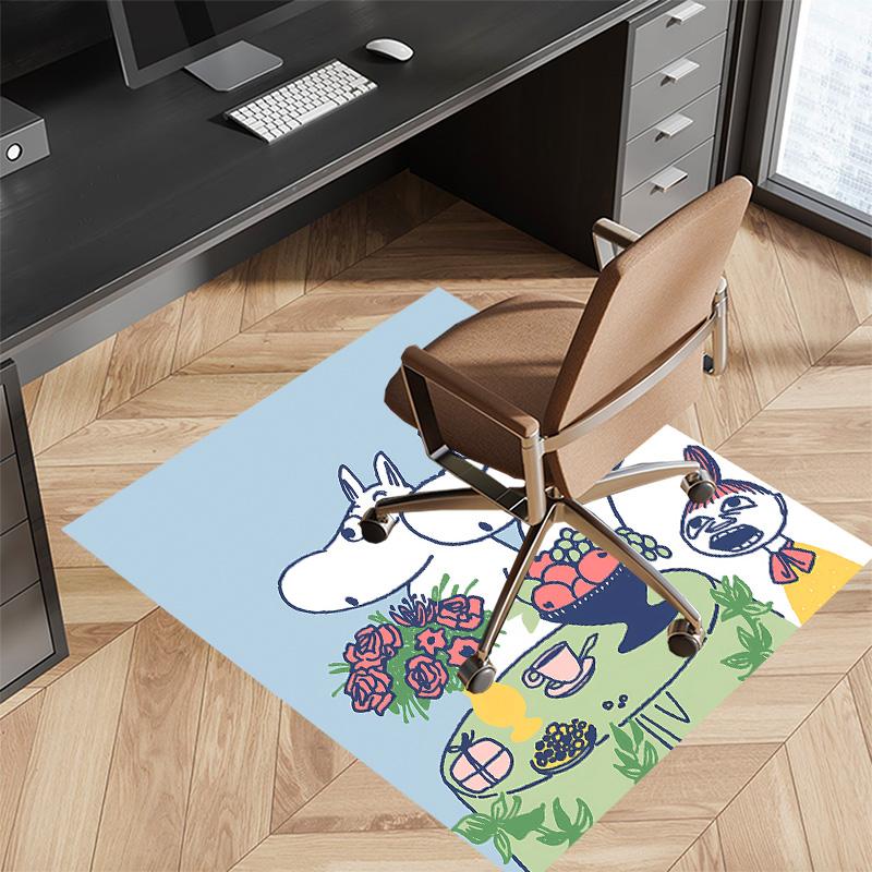 Moomin Cartoon Printed Absorbent Washable Carpet,Non-Slip Bathroom Mats,Kitchen Rugs,Living Room Entrance,Camping Picnic Rugs