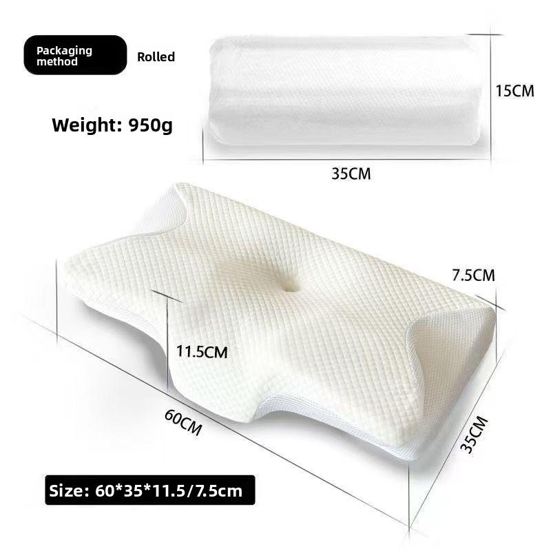 Butterfly Memory Foam Pillow - Recommended Cervical Support with 3D Airflow Tech for Pain-Free Sleep & Instant Neck Relief