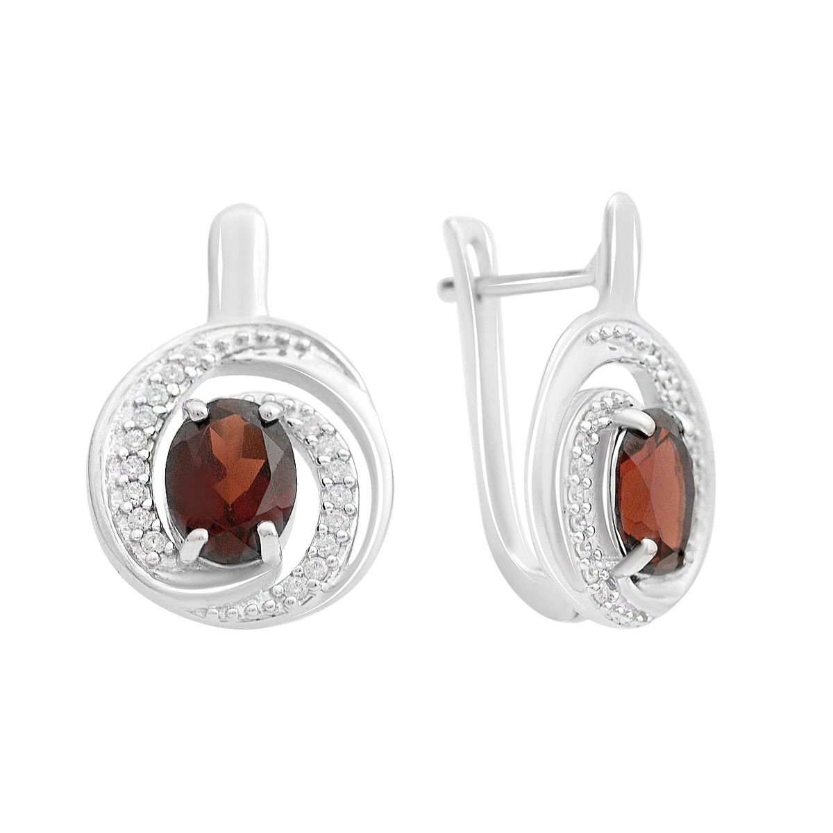 

Серебряные серьги с натуральным гранатом 3.398ct (2166405) темні цукерки apple червоний колір