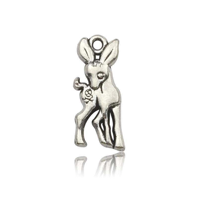 

DIY Christmas Retro Zinc Alloy Stag Head Antler Pendant Charm - Jewelry Accessories